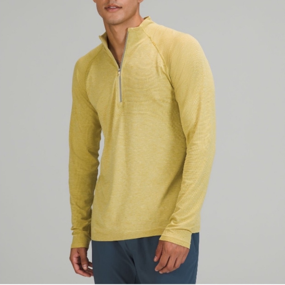 Lululemon Metal Vent Tech Half-Zip 2.0 (light green, M)